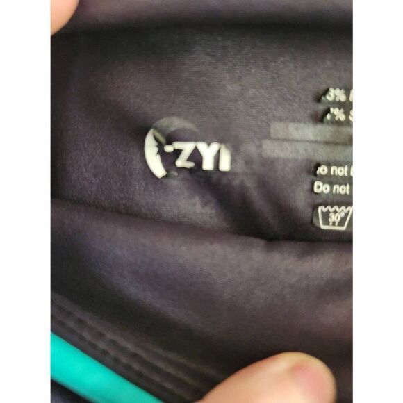 Zyia Active Jade River Stone Metallic Leggings Size 12 - Picture 2 of 3